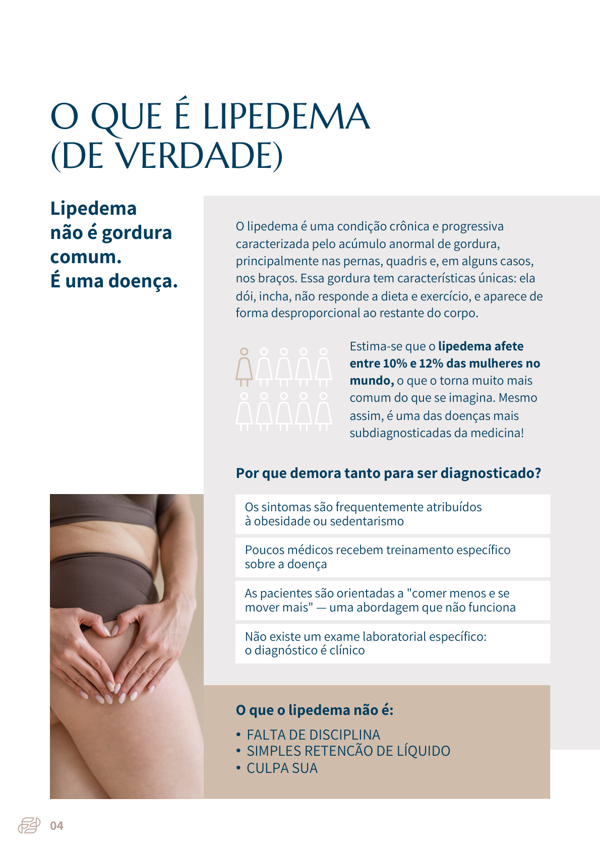 Página sobre o que é lipedema